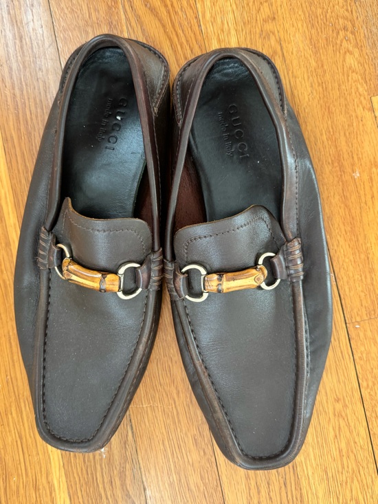 Gucci Other - Gucci Brown Leather Men's Loafers with Bamboo Bit